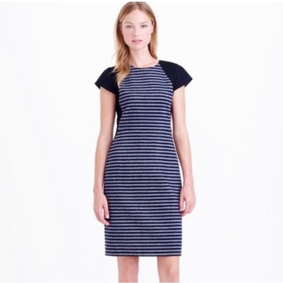 EUC J.Crew Stunning wool blend striped dress - Picture 1 of 8
